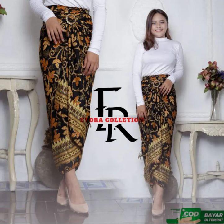 rok lilit - fashion wanita - bawahan kebaya - rok lilit batik - bawahan batik - motif pepaya kain - Wisuda - free Ring
