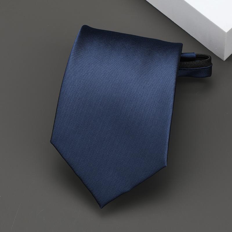 Product Introduction of Business Zipper Tie Men's and Women's Formal Wear Black Bridegroom Wedding Korean Style Narrow Lazy People No Stripes 14