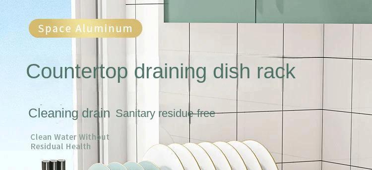 Product Introduction of 2 Tiers Kitchen Dish Bowl Drainer Storage Rack With Chopstick Cage Space Saver Kitchen Counter Organizer Tableware Drainboard 9