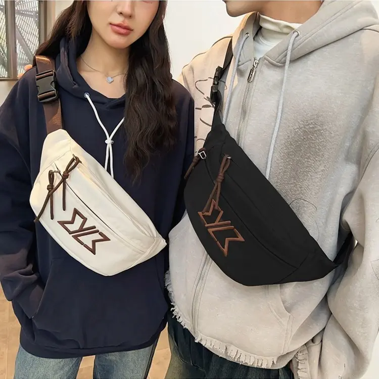 4 Colors Ulzzang Korean Fashion Nylon Big Capacity Ins Japanese Men Chest Bag Fanny Pack Pouch Bag Waist Bag Belt Bag for Men