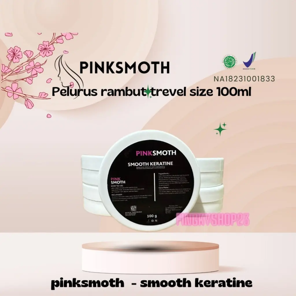 [BPOM] - Smothing Keratin Rambut Pinksmoth Travel Size 100ml Perawatan Meluruskan Wangi Melembutkan AFP