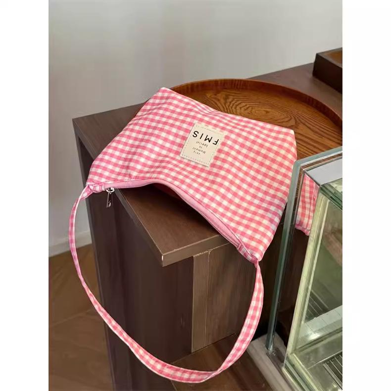 Product Introduction of Túi Vải Bố Cầm Tay Thiết Kế Đặc Biệt Kẻ Sọc, Màu Pastel, Dung Tích Lớn, Thích Hợp Đi Lại, Túi Đeo Chéo, Túi Kẹp Nách, Hợp Xu hướng, Hàng Mới Về 2024 7