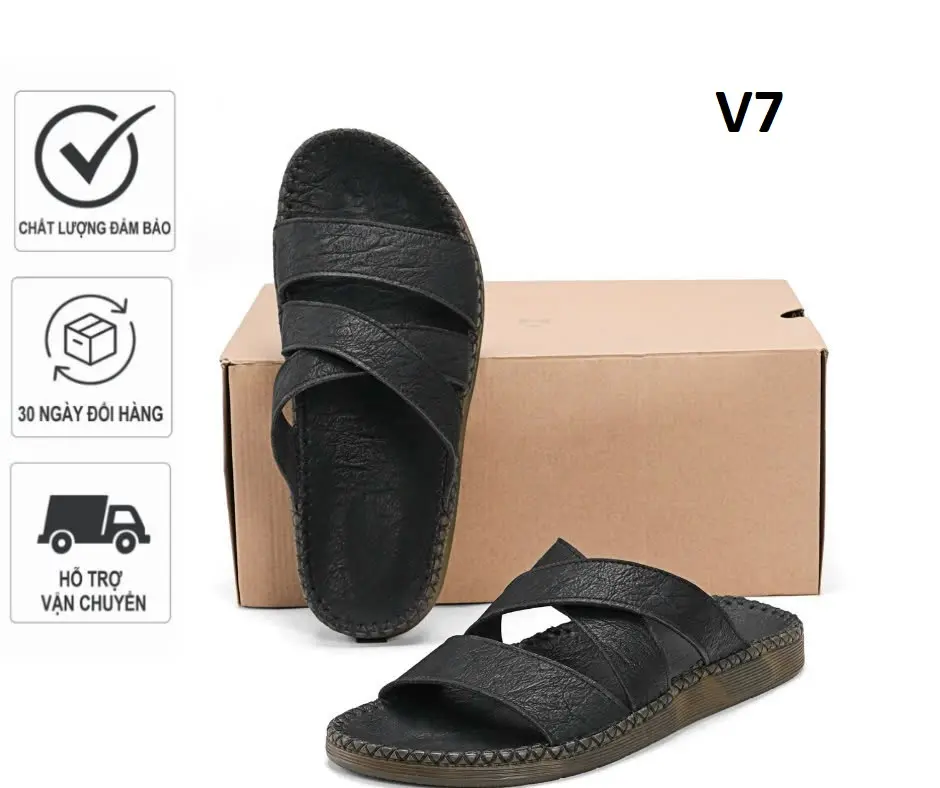 Dép doctor thái lan da nam cao cấp đế khâu chỉ toàn bộ chắc chắn V7