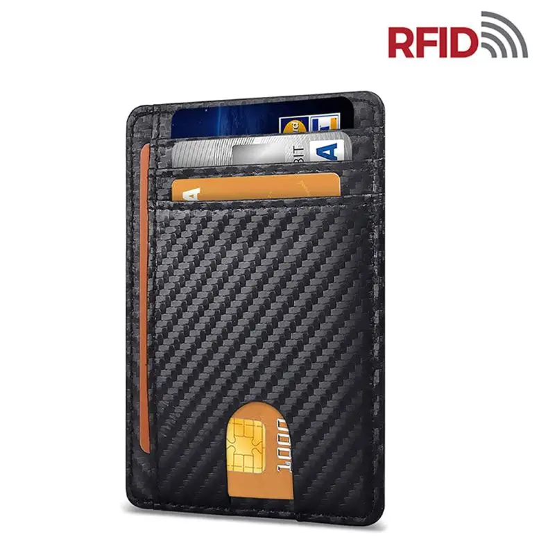 bao  Unisex RFID Blocking Credit Card Holder Ultra Slim Wallet Minimalist Card Wallet