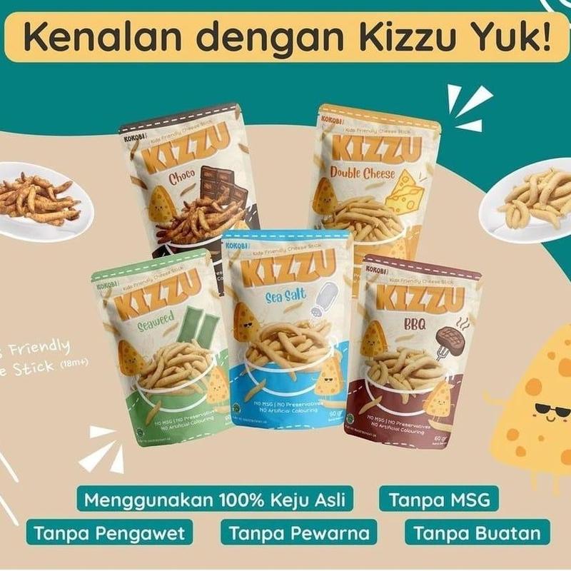 Kokobi Kizzu Cheese Stick Telur Gabus NO MSG 60gr 1thn+ 1