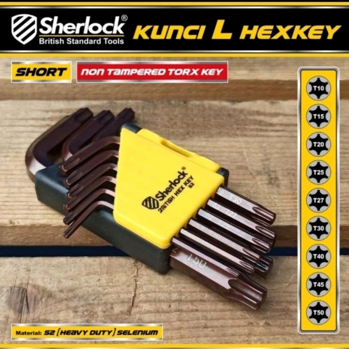 Gambar Kunci L Bintang Non Tamper Set 9 Pcs Original Sherlock - Kunci L Tory Set Non Tamper Sherlock dari Cedaph Kab. Tangerang Tokopedia