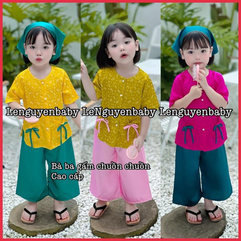    TẶNG KHĂN TUBAN   Bộ quần áo gấm cao cấp hình chuồn chuồn cho bé gái từ 7-35kg - Thích hợp cho các dịp lễ đi học và đi chơi mang đến sự thoải mái và phong cách cho bé yêu của bạn có size 7-10kg   10-12kg .... 