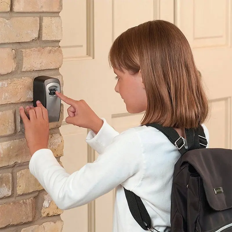 Key Safe Box Outdoor Digit Wall Mount Combination Password Lock Aluminum Kotak Kunci Di Dinding Kotak Penyimpanan Kunci Safety Box 2