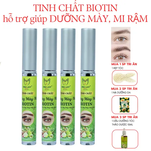 [KÈM QUÀ] SERUM BIOTIN DƯỠNG MÀY VÀ MI MINH LADY THIÊN NHIÊN Mascara Cosmetic Mỹ Phẩm Trang Điểm