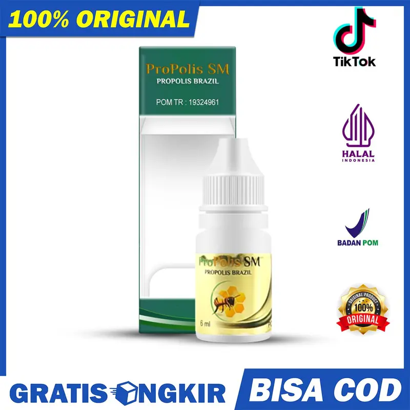 Propolis SM Asli Herbal Alami Isi 6 ML Bergaransi BPOM 0