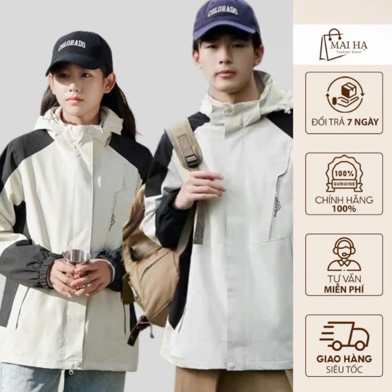 Áo gió nam nữ chống nước nhẹ chống gió chống bụi Menswear Jacket - Có Cổ, Màu Đỏ, Baggy