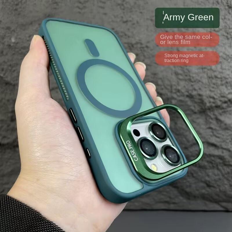 Product Introduction of Lens Holder Compatible with iPhone 16 Pro Max Phone Case Hollow Heat Dissipation Apple 15 Matte Magnetic Suction 14 Hard Cover 24