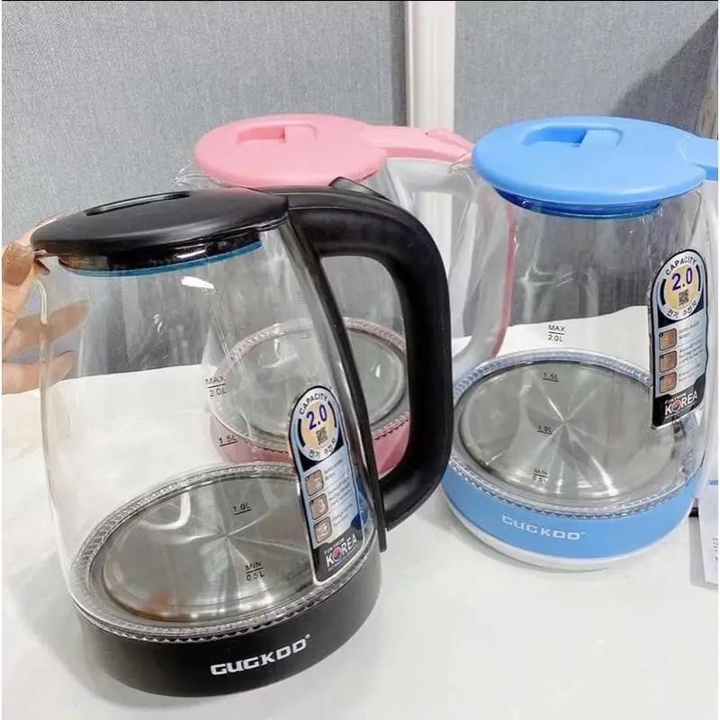 Ấm Siêu Tốc Thủy Tinh GUGKDD 2.0L Cao Cấp Công Suất 1300W, Thủy Tinh Trong Suốt Cường Lực Đèn Led Tự Ngắt Khi Sôi 5