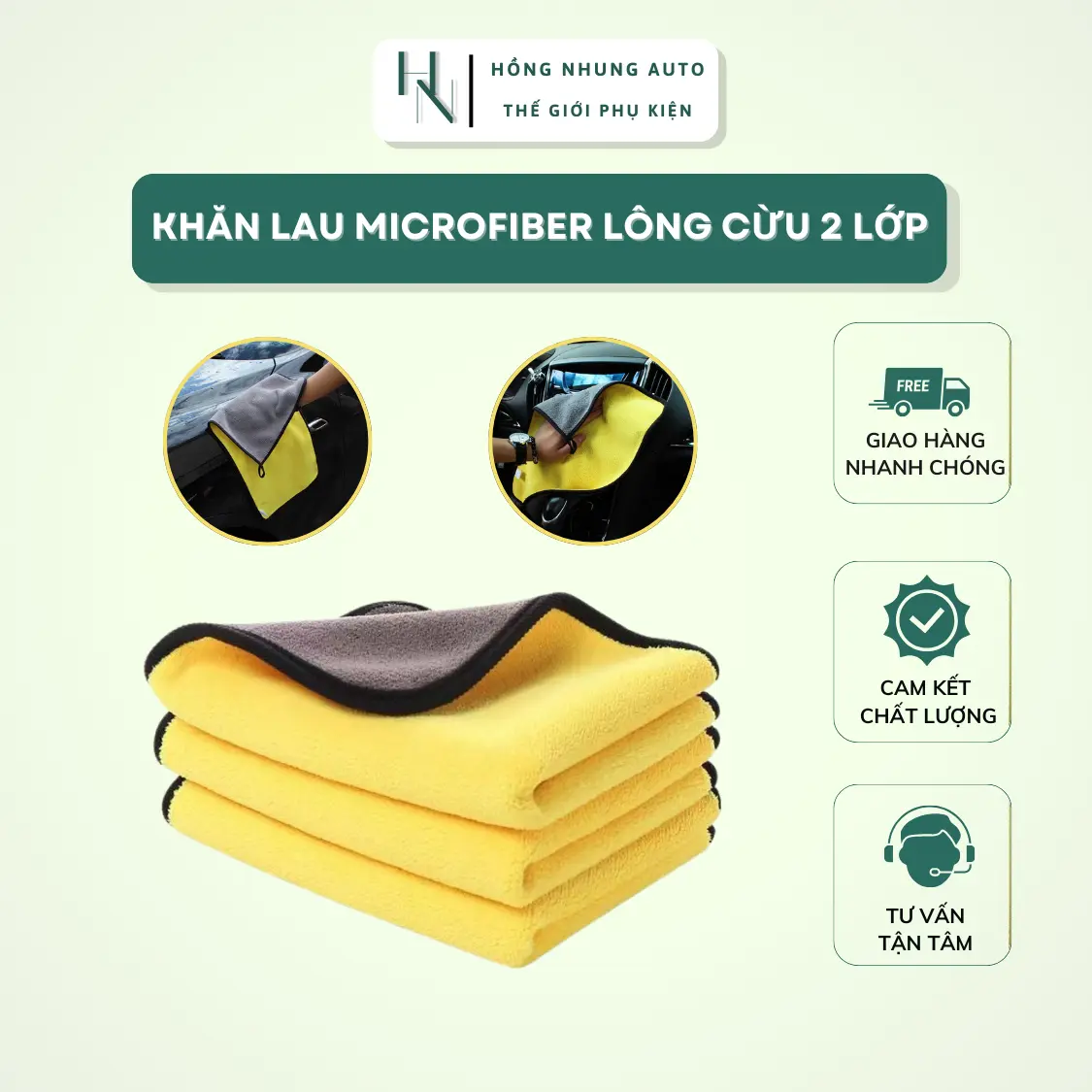 Khăn lau xe lông cừu cao cấp - lau xe siêu sạch, siêu thấm. Khăn lau đa năng, lau bàn bếp tiện lợi