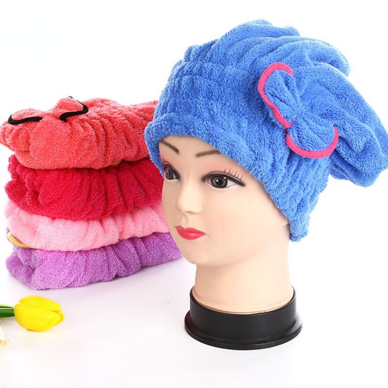 Product Introduction of Bowknot Microfiber Shower Caps Lovely Absorbent Bathing Textile Bath Quickly Dry Hair Towel Bath Shower Hats 19