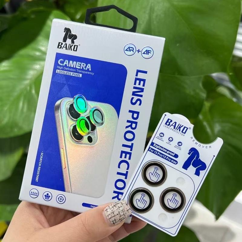 Bộ dán kính cường lực bảo vệ từng mắt camera iphone bằng kim loại chống xước, chống lóa cho ip 16 promax 15 promax 14 promax 13promax/13pro/13...12/12promax/11/11pro