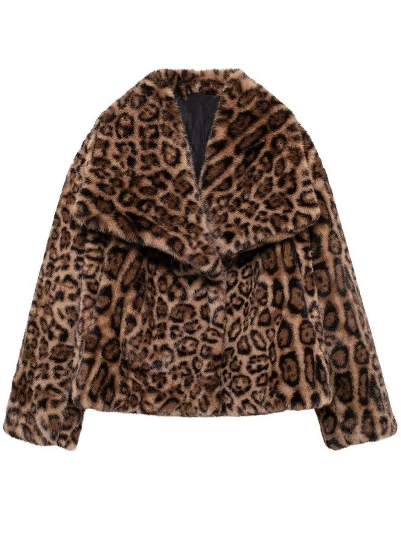 Product Introduction of Women's Solid Color Faux Fur Luxury Jacket, Priscilla Fur Coat, Casual Warmth Long Sleeve Collared Fuzzy Coat for Fall & Winter, Women's Clothing for Daily Wear Outerwear Womenswear Tops 12