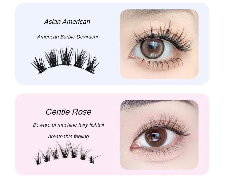 Product Introduction of XIXI-5D Curled False Eyelash Clusters Transparent One Piece Natural Pseudo Natural Pure Pure Desire Style Manga Eyelash 3