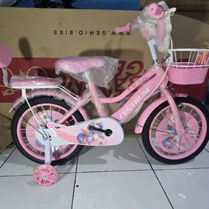 Sepeda Anak Cewek Perempuan 12 16 18 Inch, CENTRUM 315, Roda bantu nyala, Keranjang Besi, Ada Tameng Musik - 12, Ungu
