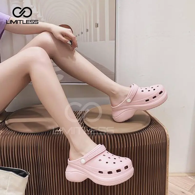 Limitless Sandal Fuji Polos Selop Wanita  Sendal Cewek Slip On Sendal Wanita Wedges Terbaru Kekinian Karet 0