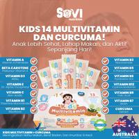 Gambar Sovi Nutrition Kids 14 Multivitamin & Curcuma 10 Sachet - Suplemen Lengkap untuk Anak, Dengan Vitamin D3 400 IU & Curcuma, Tanpa Gula, BPOM Terdaftar - Bayi dari Nutrikid Organik Kota Administrasi Jakarta Utara 4 Tokopedia