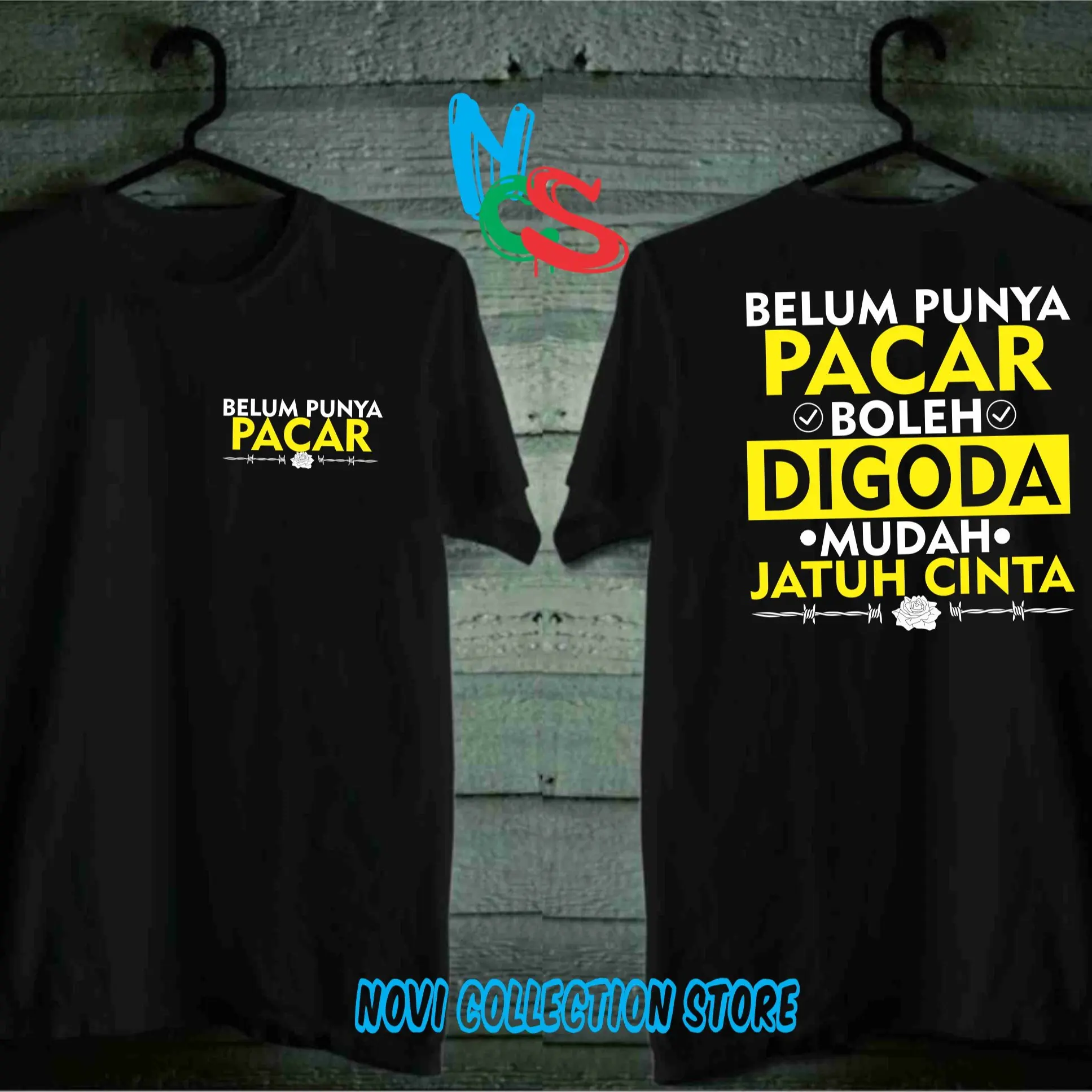 Kaos belum punya pacar boleh digoda mudah jatuh cinta / 497 / kaos kata lucu / kaos trending / kaos hits / kaos kekinian / kaos terbaru / kaos viral Cowok Keren Katun Sablon Distro