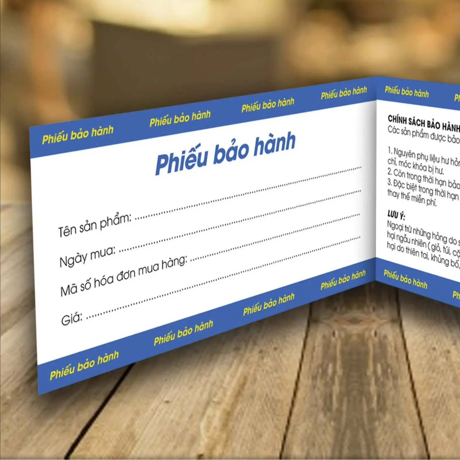 Thẻ Bảo Hành Cho Sản Phẩm - Model Mới Nhất