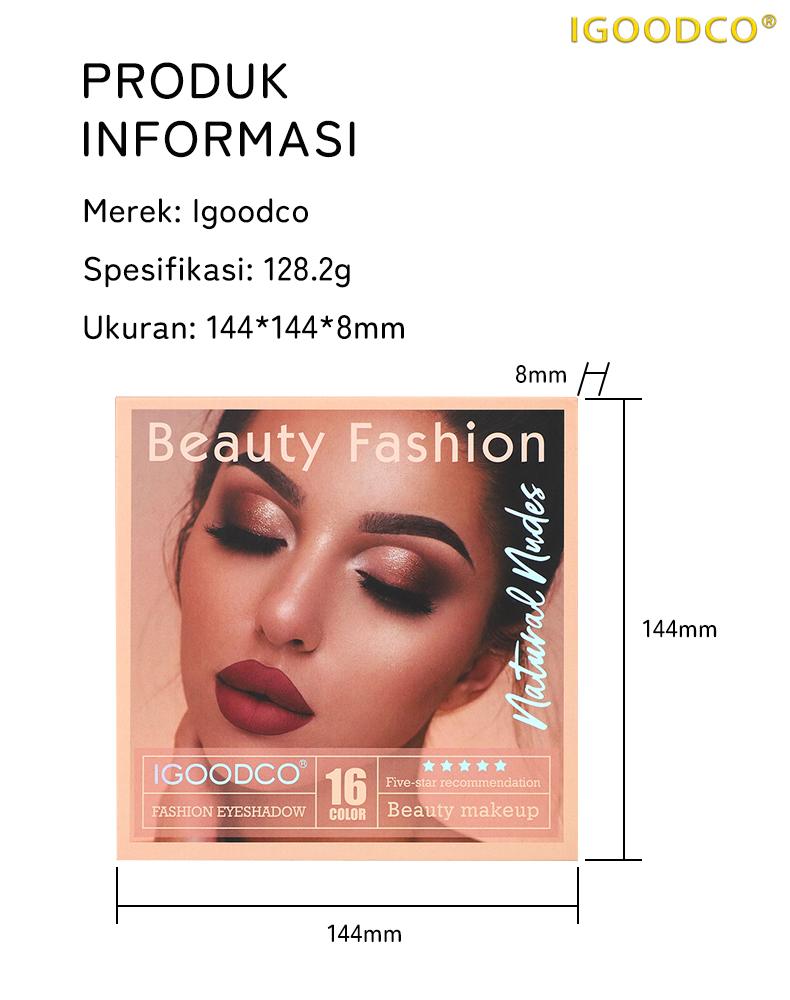 IGOODCO (IG3150A) kecantikan baru portabel matte dan tinggi gloss eyeshadow palet