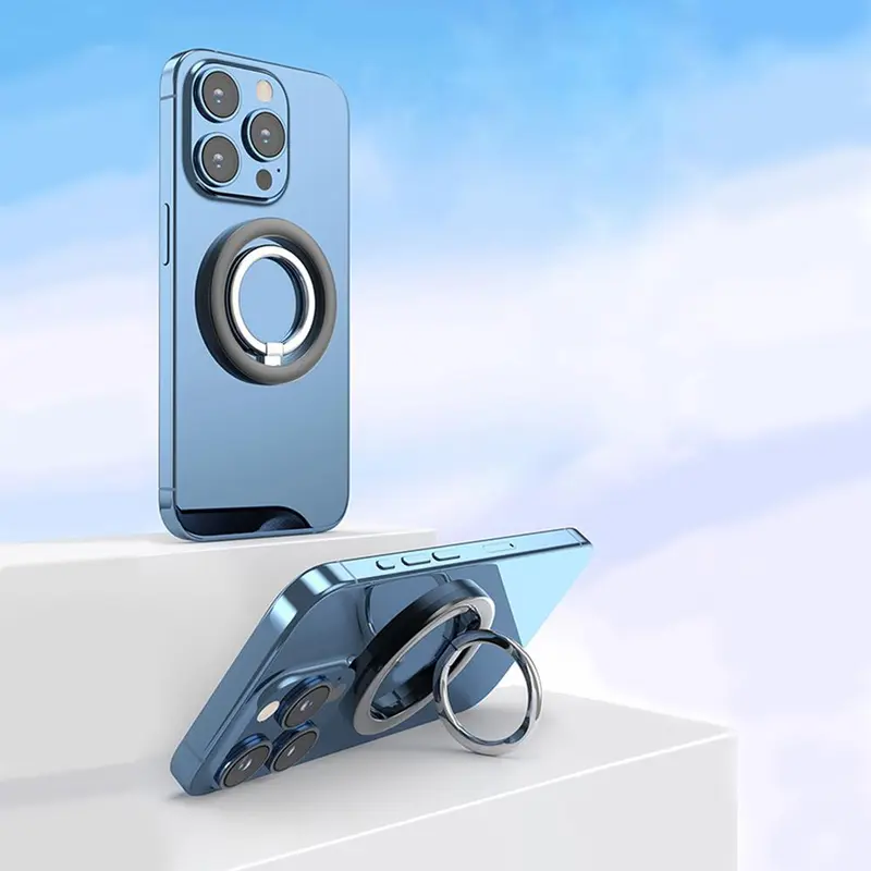 Magnetic Finger Clasp, 360° Rotating Ring Phone Holder, Ring Phone Holder, Portable Universal Desktop Creative Phone Accessories, Stand 7