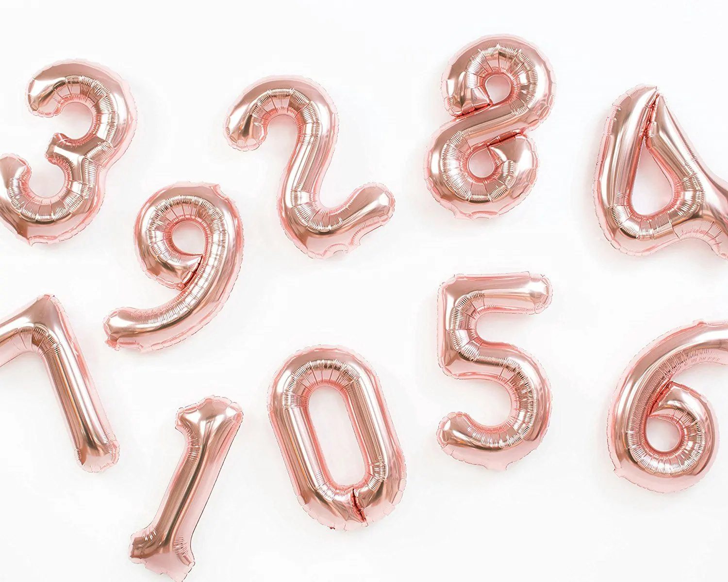 [Ecer] Balon Foil Angka Rose Gold 40cm