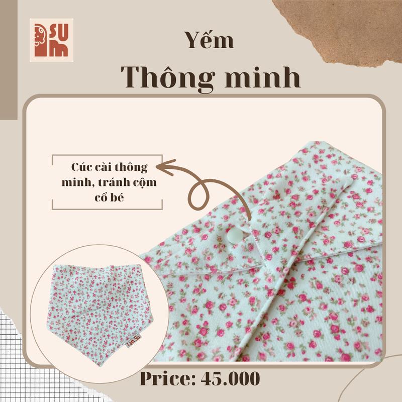 Yếm Tam Giác Vải Cotton  Mềm Mịn Cho Bé Thiết kế Thông Minh 6