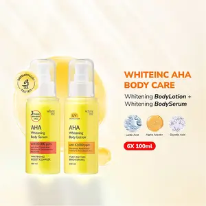 [Serum+Lotion] WHITE INC AHA Body Serum & Body Lotion to Whitening & Moisturising | Hand Body Serum & Lotion Mencerahkan | Arbutin dan Niacinamide GS