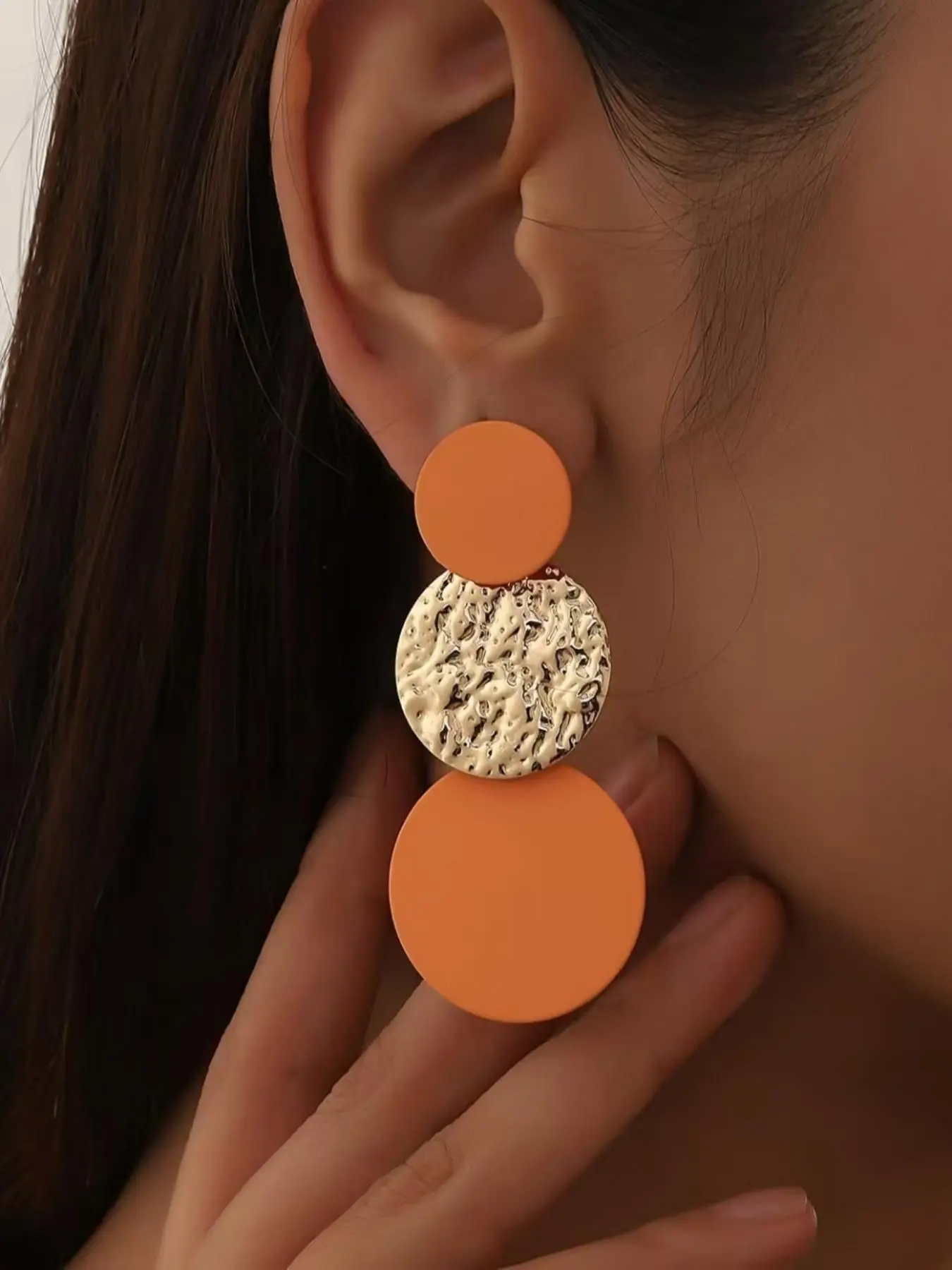 Geometric Circle Design Earrings, Fashionable Jewelry for Women, Daily Clothing Decor, Trendy All-match & Exquisite Jewelry for Birthday Gift