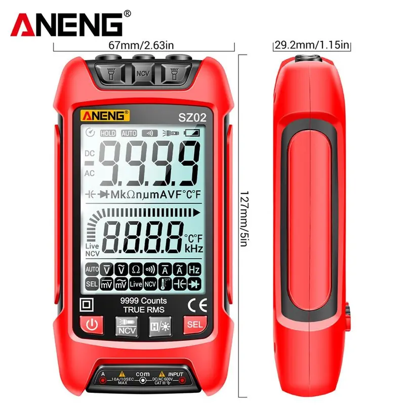 Digital Smart Multimeter, Digital Multimeter with LCD Display, Handheld Multimeter for Home Use, Boyfriend Gift, Tool, Electrical 3