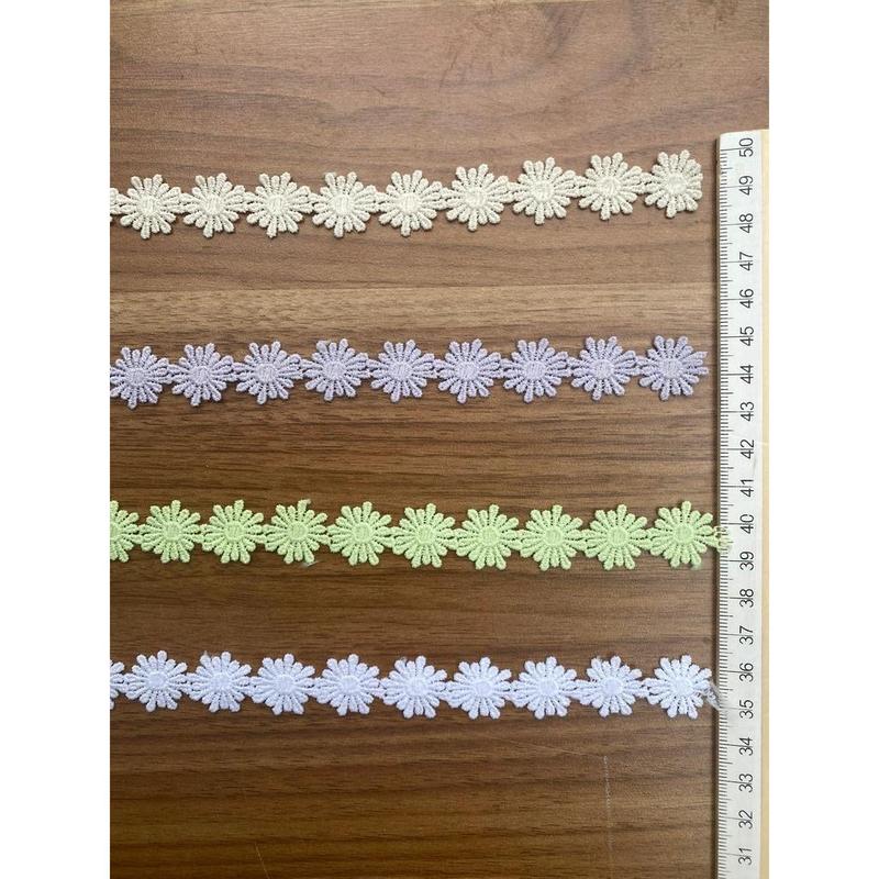 Ren chỉ hoa Poly ( hoa cúc) sử dụng làm viền áo váy, handmade… 1