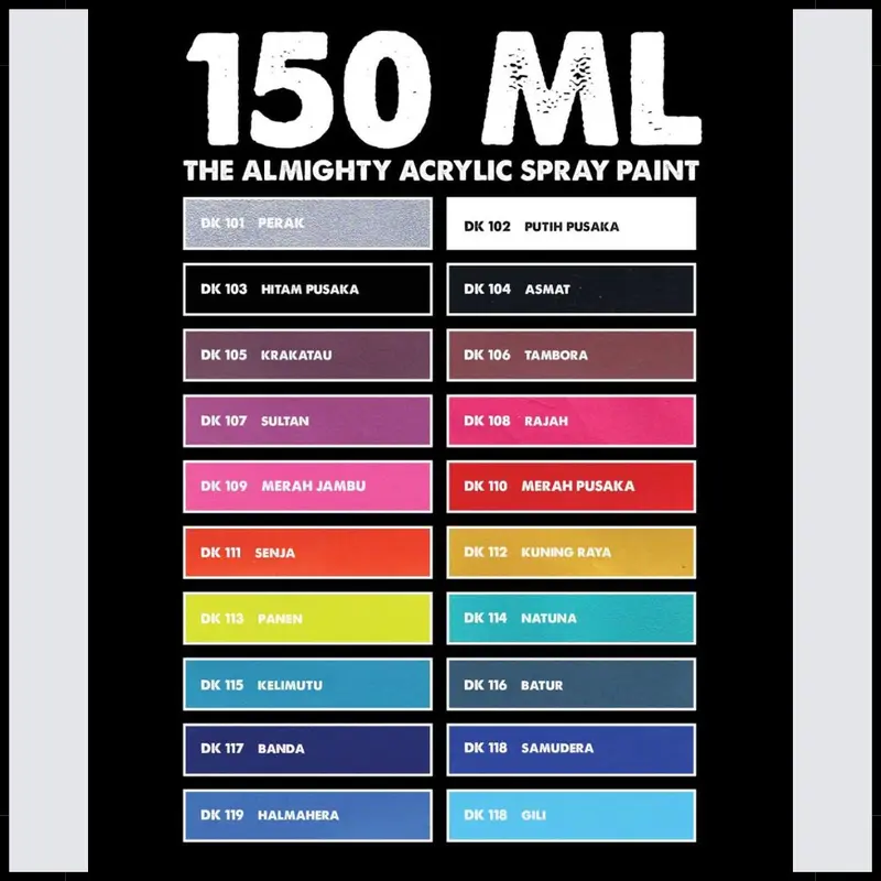 Cat semprot Graffiti Diton King Pusaka 150ml Acrylic Kanvas 4