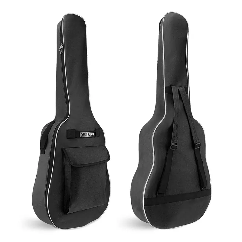 40/41 Inch Oxford Fabric Double Straps Padded Acoustic Guitar Gig Bag, 1 Piece Waterproof Soft Case, Instrument Bag & Case for Professional Performance 3