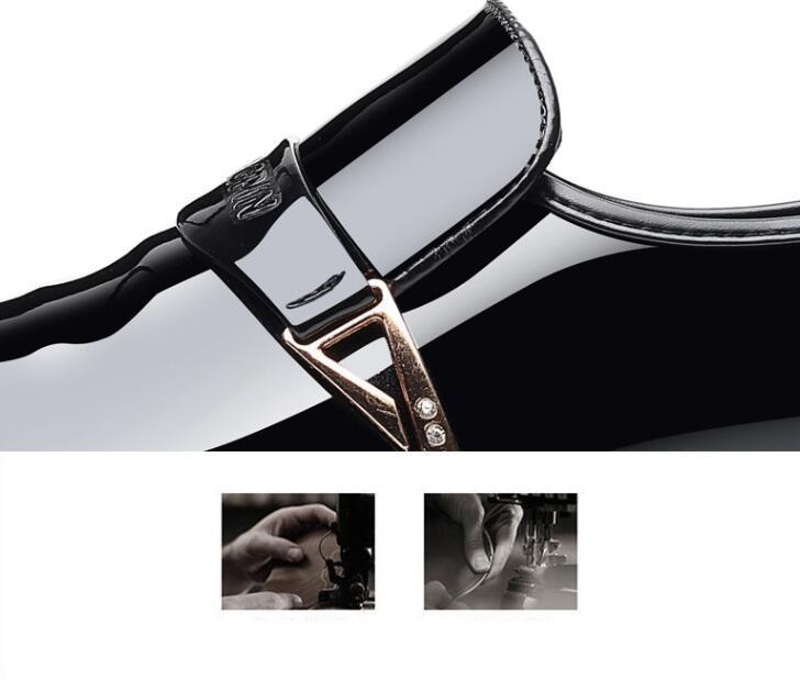 Product Introduction of Size 39-44 korean style fashion bright leather pointed casual business men's shoes Footwear Walking Shoes Boy Closed Office Work 109