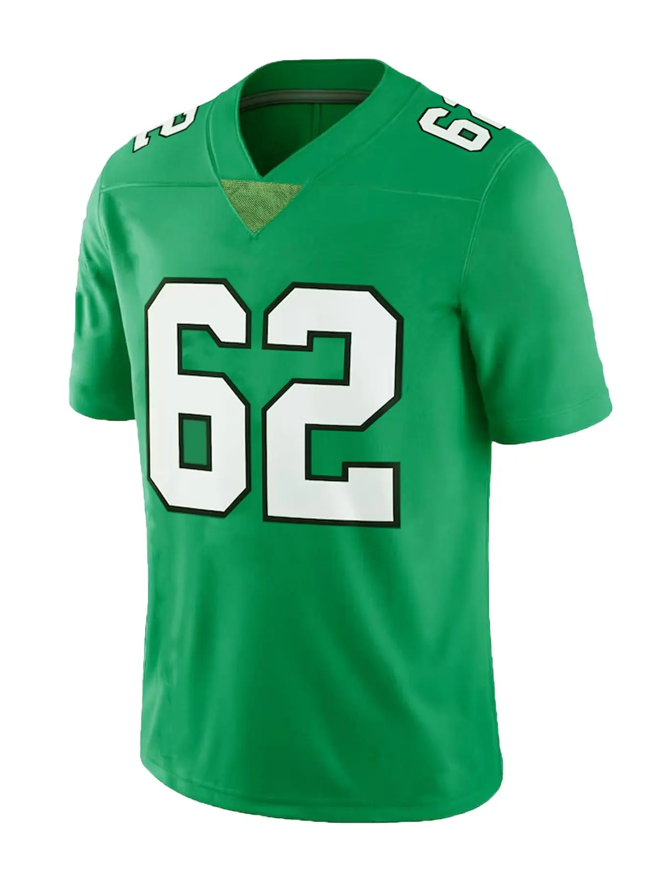 【Plus Size】 Letter & Number Embroidery V Neck Football Jersey, Loose Breathable Short Sleeve T-Shirt, Men's Sports Top for Training & Competition