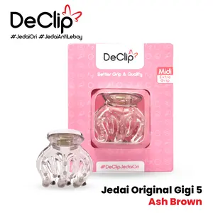 Jedai Bangkok Declip Original Gigi 5 ukuran 5cm Warna Transparan Asesoris Plastik Putih