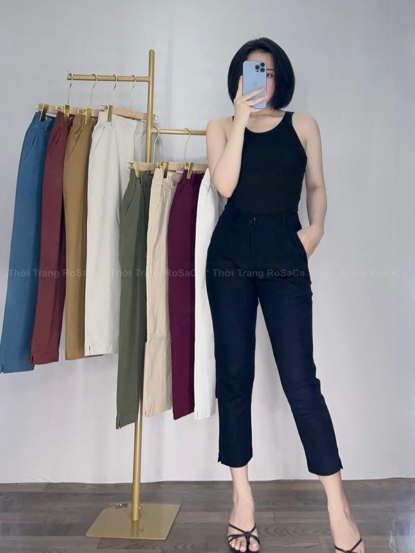 [ROSACA] Quần 8 Tấc Kaki Lưng Thun Giá Rẻ - Quần Baggy Kaki Nữ Có Nhiều Màu quần  nấm lùn
