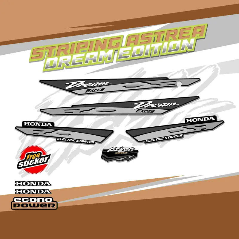Striping Astrea Grand Stiker Astrea Prima DREAM V2 stiker motor kece Motorcycle striping astrea bulus 2
