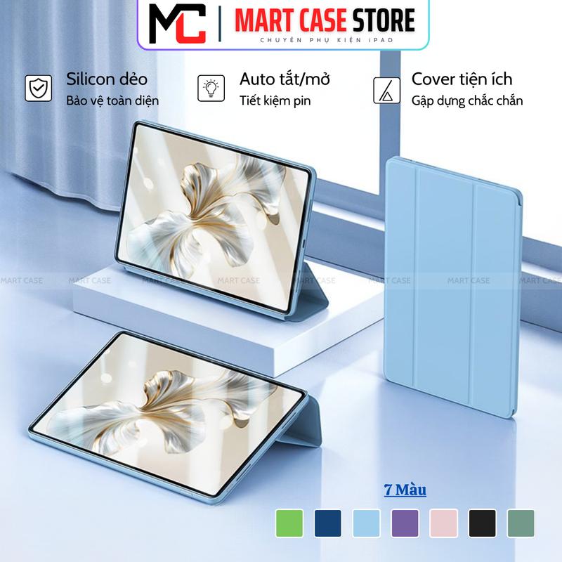 Ốp iPad Silicon 3 mảnh chất đẹp Air 1-2-3-4-5-6-7 Gen 5-6-7-8-9-10-11 Pro 11-10.5 Mini 1-2-3-4-5-6-7 -MART CASE