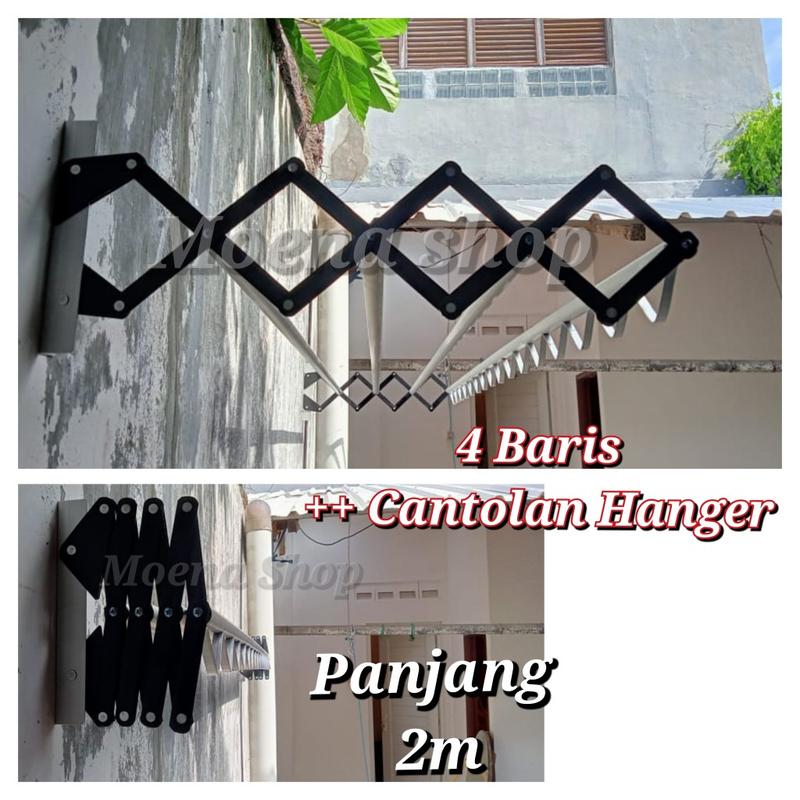 Product Introduction of Jemuran JUMBO tempel panjang 2meter Besi Tahan Karat Dapat disesuaikan Pakaian 2