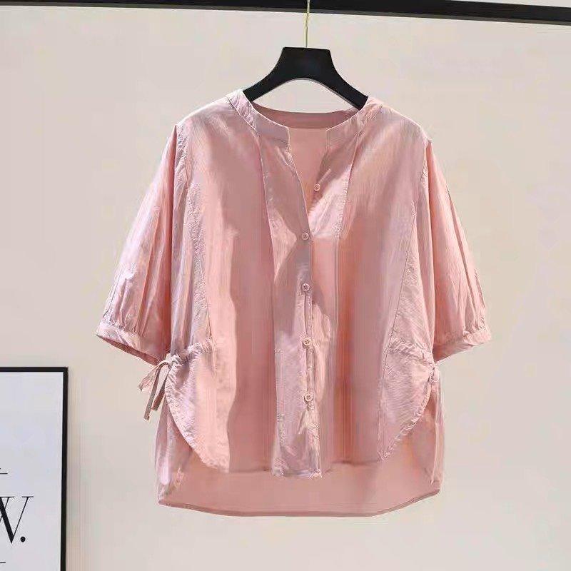 Áo Sơ mi Nữ S13 siêu xinh dễ phối đồ ạ CÓ 1 màu Hồng,có thể giặt máy thanh lịch Top Women đốm xám quần jean Kem Cotton Shirt