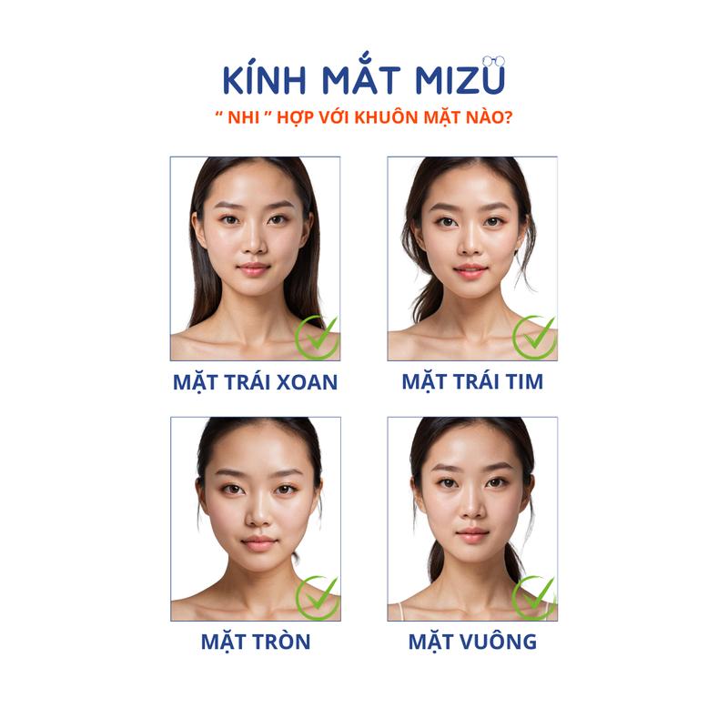 Product Introduction of Gọng Kính Nữ Dáng Oval MIZUEYEWEAR Phong Cách Y2K, Gọng Cận Chất Liệu Nhẹ Bền - "Nhi" 5