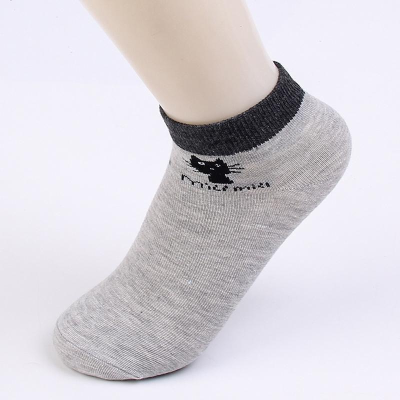 Product Introduction of Strict Selection Of New Spring And Autumn Products Kitten Candy Colors Cotton Women's Boat Socks Breathable 18
