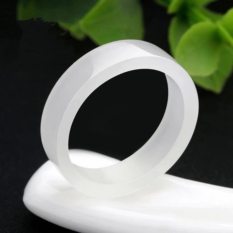Product Introduction of Nhẫn Ngọc Bích Hòa Điền, Thiết Kế Độc Đáo Mới, Vòng Tay Đơn Giản, Dành Cho Nam Và Nữ, Thích Hợp Cho Các Cặp Đôi, Nhẫn Ngọc Bích Trắng, Nhẫn Đôi, Ngọc Bích 6