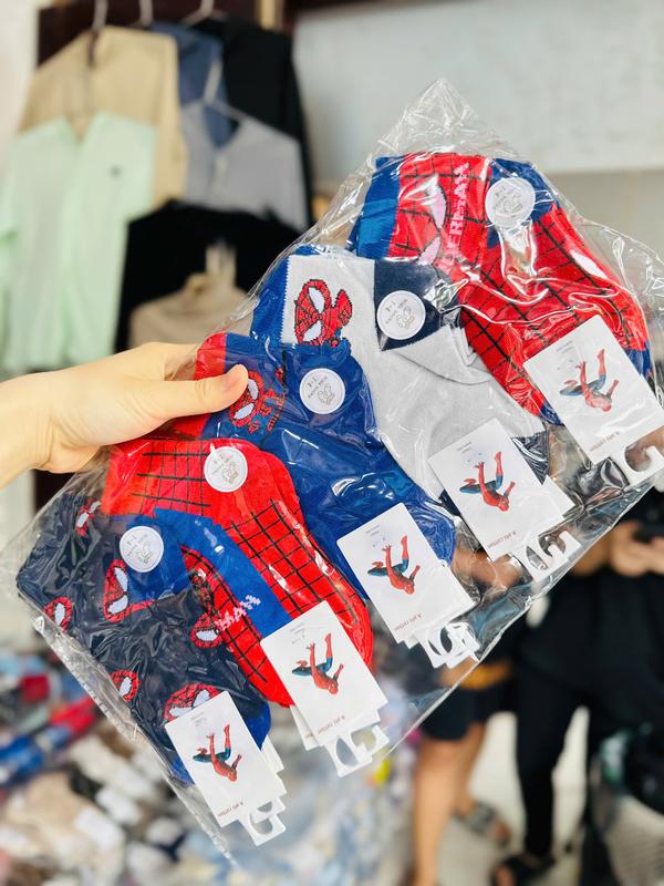 Bộ 5 hoặc 10 Tất Cổ Ngắn Cho Bé Trai 1-12 tuổi, Tất Bé Cực Đẹp (giao hình ngẫu nhiên) 7