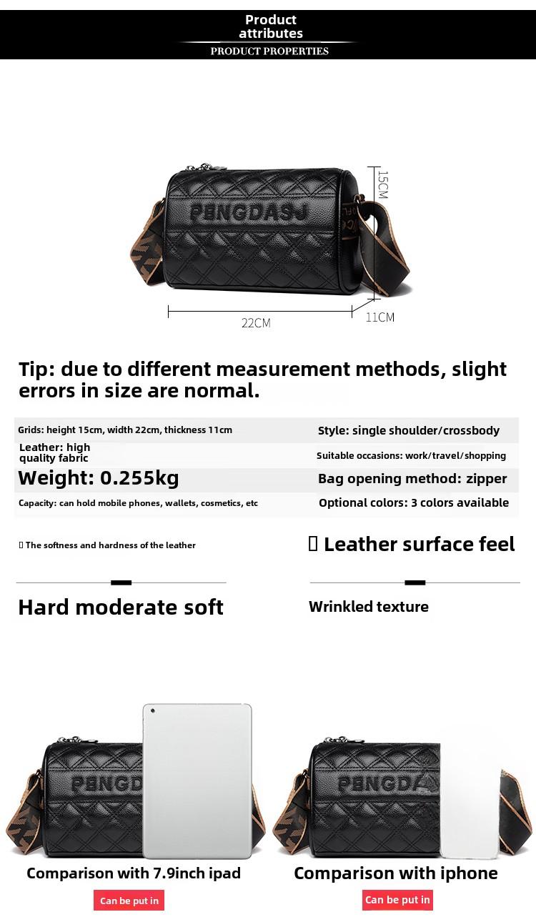 Product Introduction of Ramadan Gift Fashion Girls Texture Embroidery Thread Small Bag Large Capacity Wear-Resistant Broadband Cylinder Small Bag 8